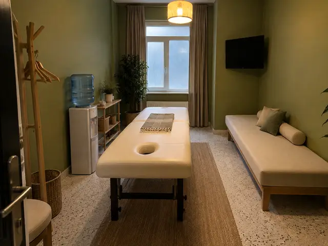 Pencereli, bitkili sakin masaj odası — Soğanlı, Masaj Salonun