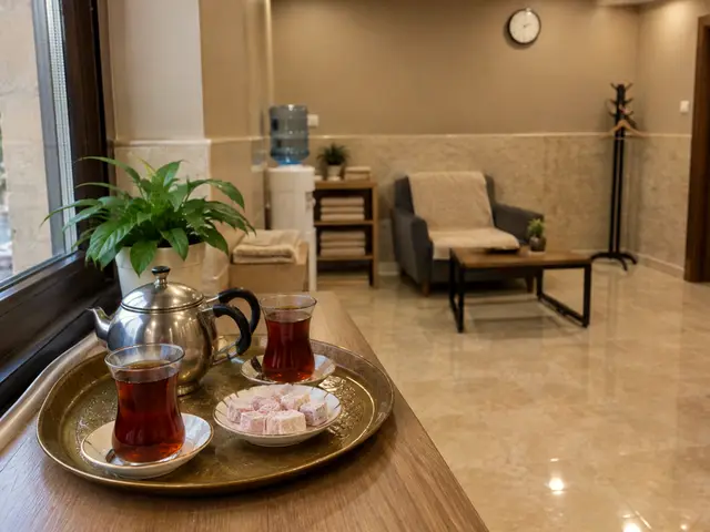 Çay servisi hazır bekleme salonu — Soğanlı, Masaj Salonun